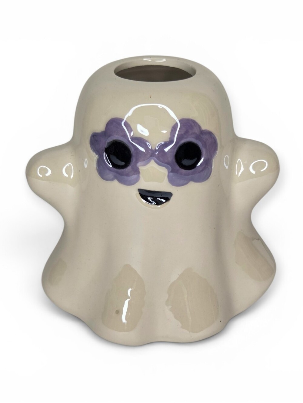 Celebrate Together Halloween Ceramic Ghost Bud Vase Planter Flower Sunglasses